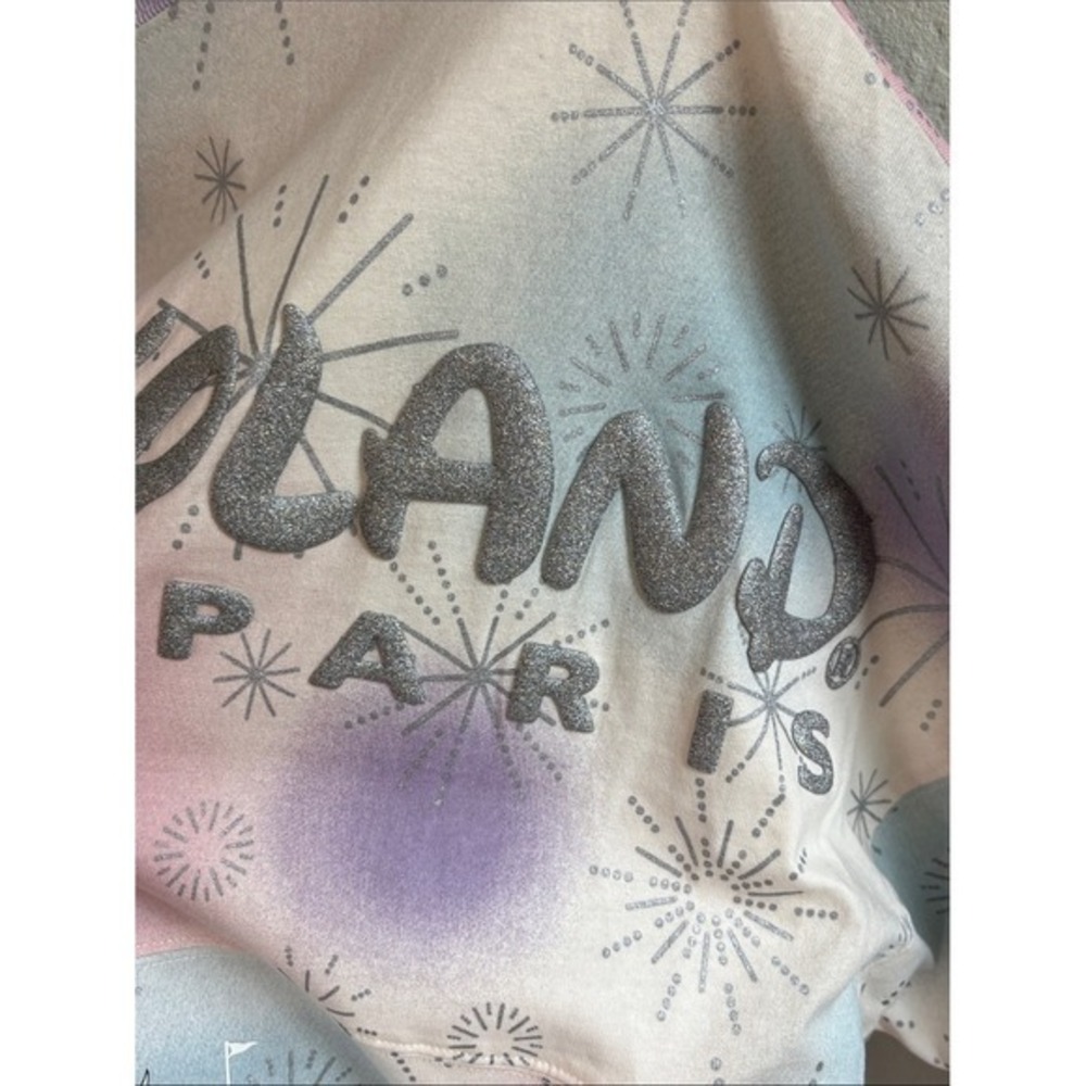 Disneyland Paris Like New Pastel Fireworks Glitter Puffy Lettering Consign - Picture 9 of 11